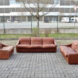 Vintage oxred Rolf Benz Leather Sofa