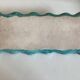 Wavy turquoise glazed earthenware plate 1960 Provence
