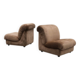 Italian Mimo Padova Lounge Chair Chenille 1970s