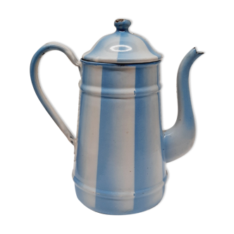 Blue enamelled coffee maker