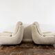 Customizable Pair of Space Age Lounge Chairs Atlantis in Beige Boucle 1970'