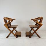 Fauteuils trônes asiatiques rares