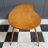 Table en bois en forme de rein des années 1960