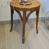 Old wooden bistro stool