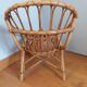 Children's armchair shell basket wicker rattan