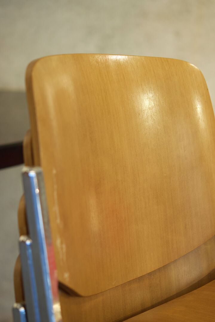 Set of four Piretti chairs for Castelli publishing house 1965'
