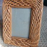 Braided wicker photo frame