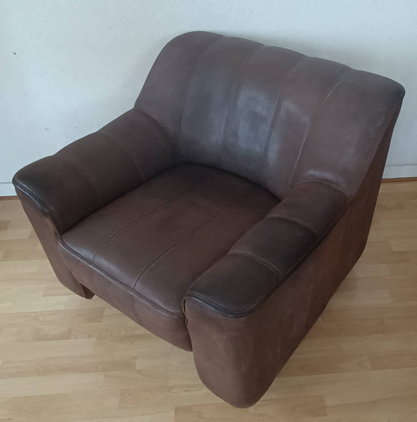 Swiss club chair by Sede Designer Leather Model DS44 1970s
