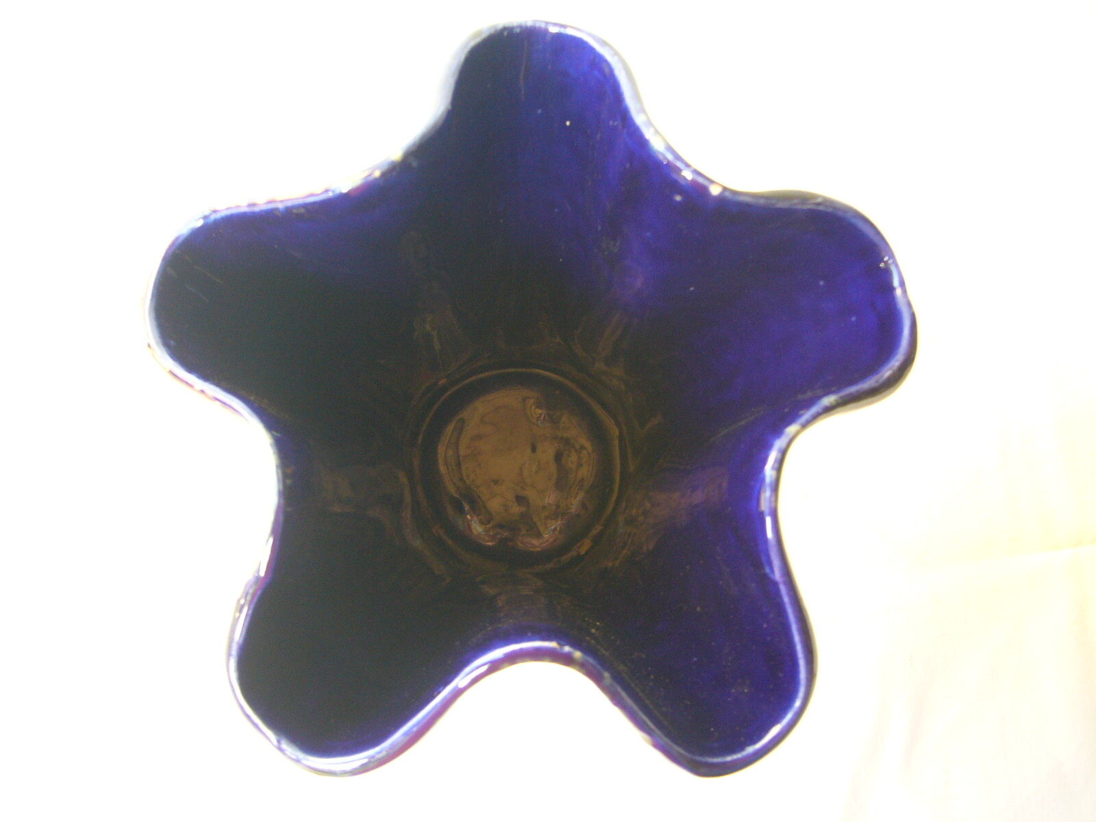 Pair of blue vases flamed Vallauris