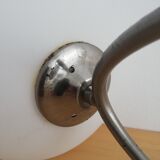 Pair of table lamps opal glass and chrome