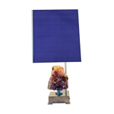 Lamp metal and amethyst circa 1980