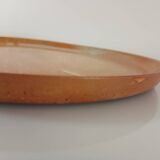 Round enameled stoneware dish