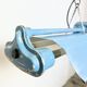 Lampe tube suspendue industrielle bleue de polam gdansk, 1970s