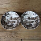2 vintage English Staffordshire 'HAYRIDE' salad bowls