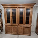 20th century oak glass bookcase