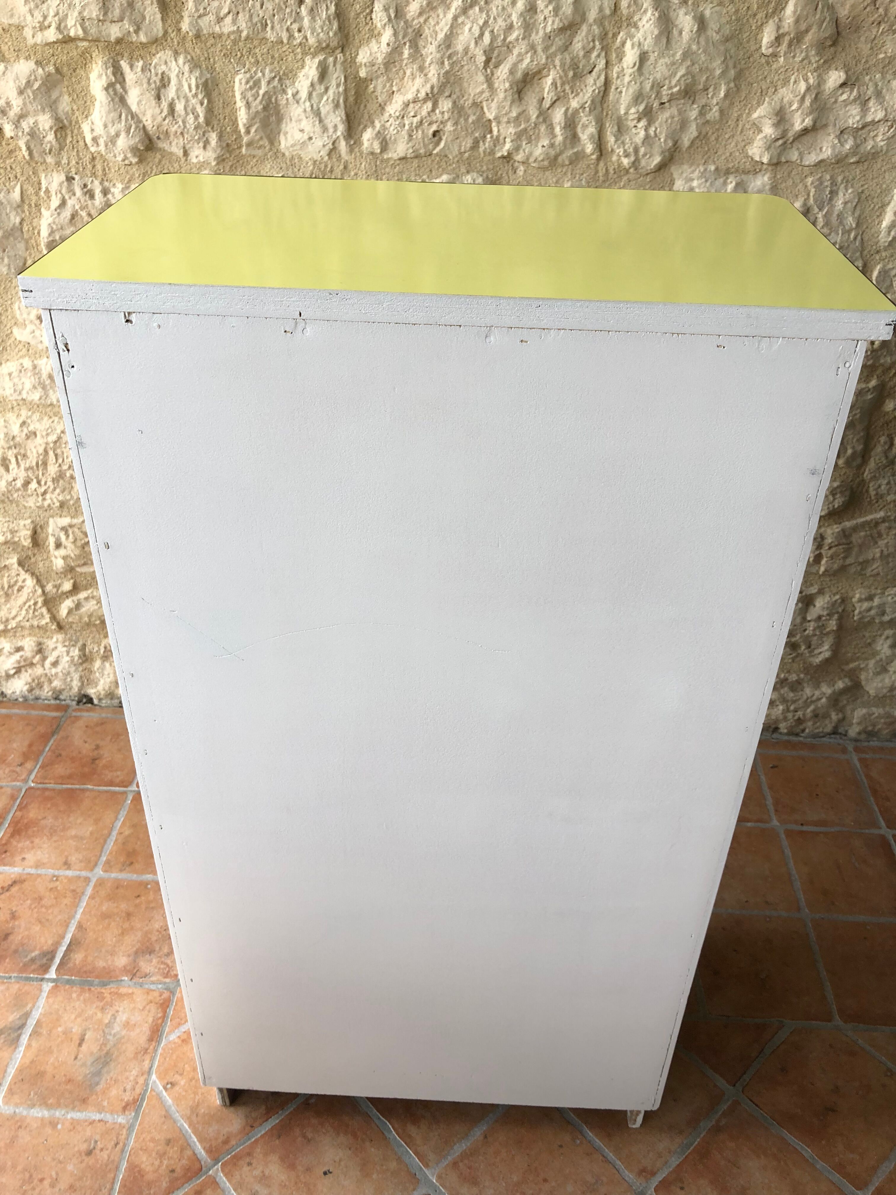 Yellow and black formica storage furniture, circa 50's /60's
