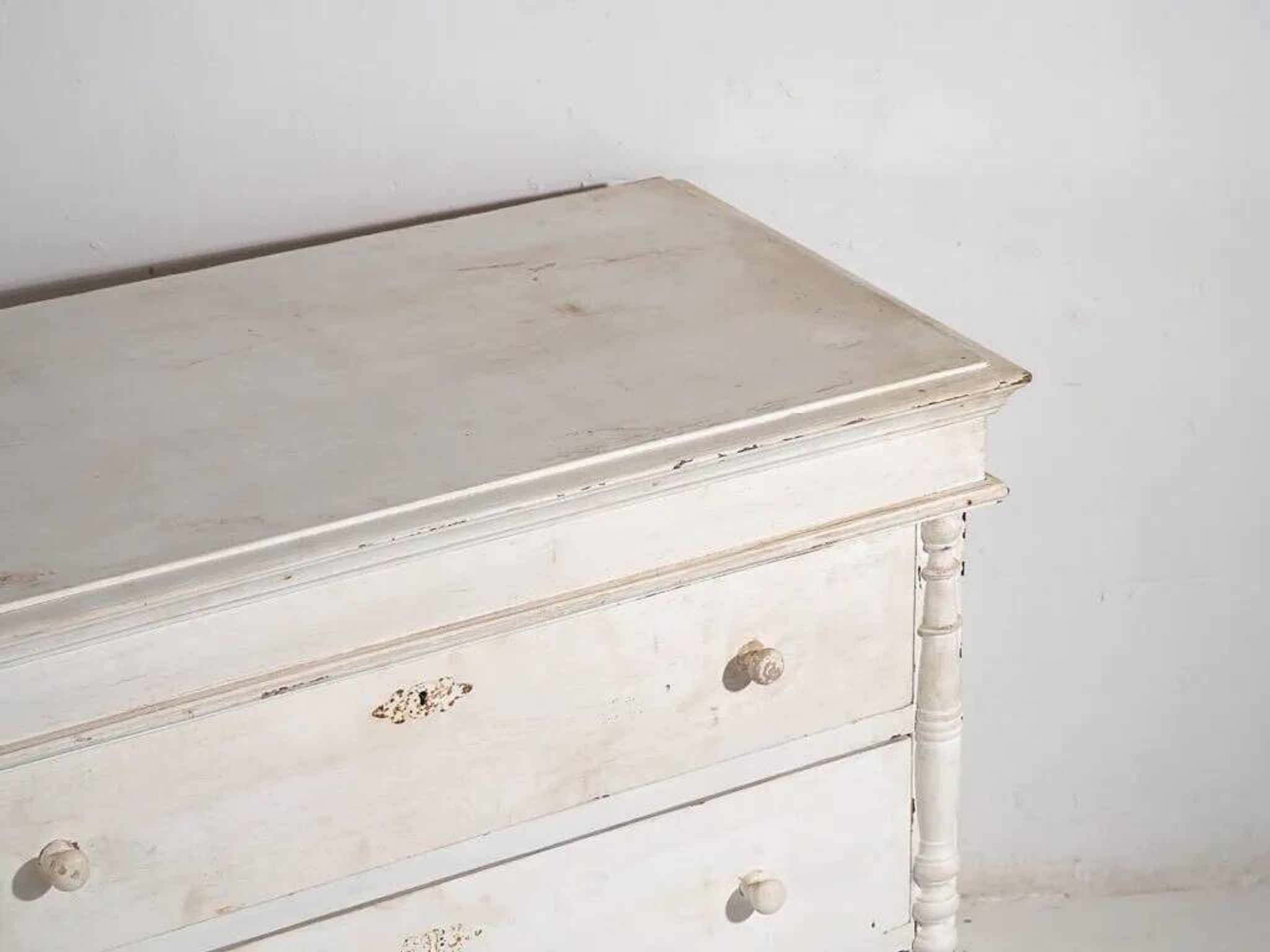Commode ancienne blanche (c.1900) #18