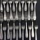 Vintage design silver metal cutlery set