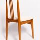 Ivory cream boucle chair mid-century by M. Zielinski, Europe, 1960s