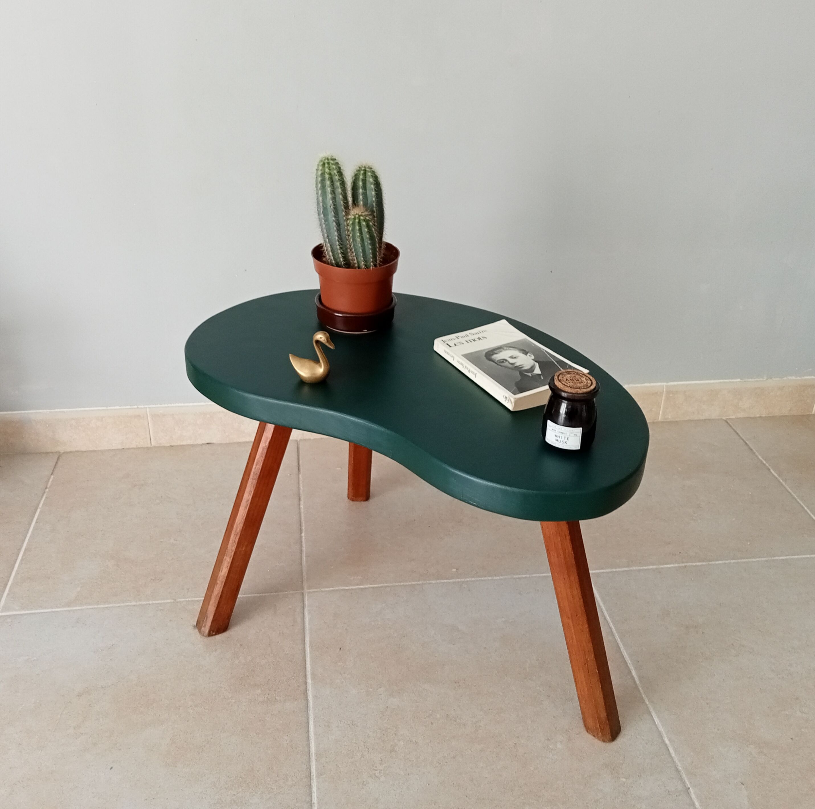 Vintage coffee table solid oak bean 60s /70