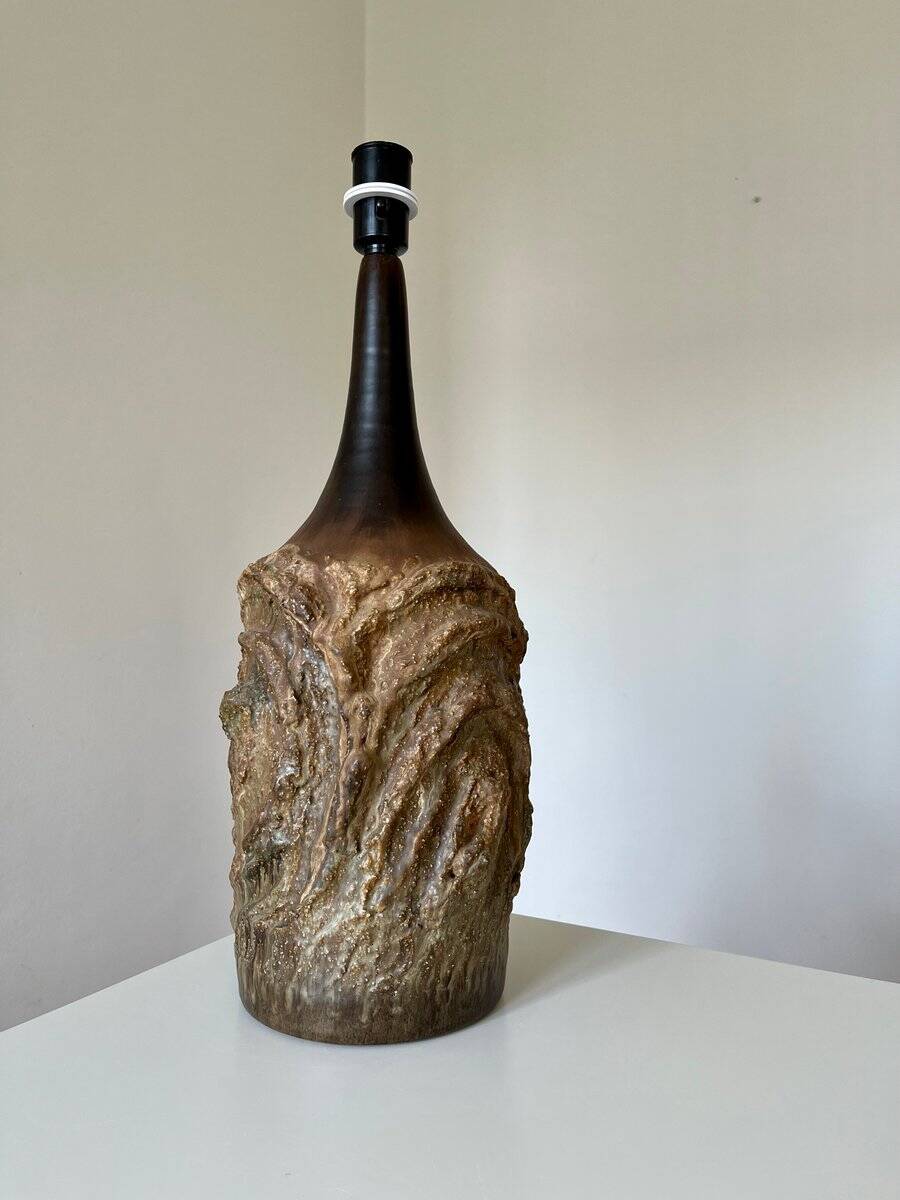 Table lamp by Judi Kunst, denmark, brutalist studio ceramic, 1960s