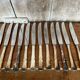 Set of 12 Knives with Silver Metal Handles + Stainless Steel Blades #B339