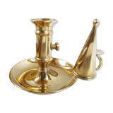 Golden brass candlestick