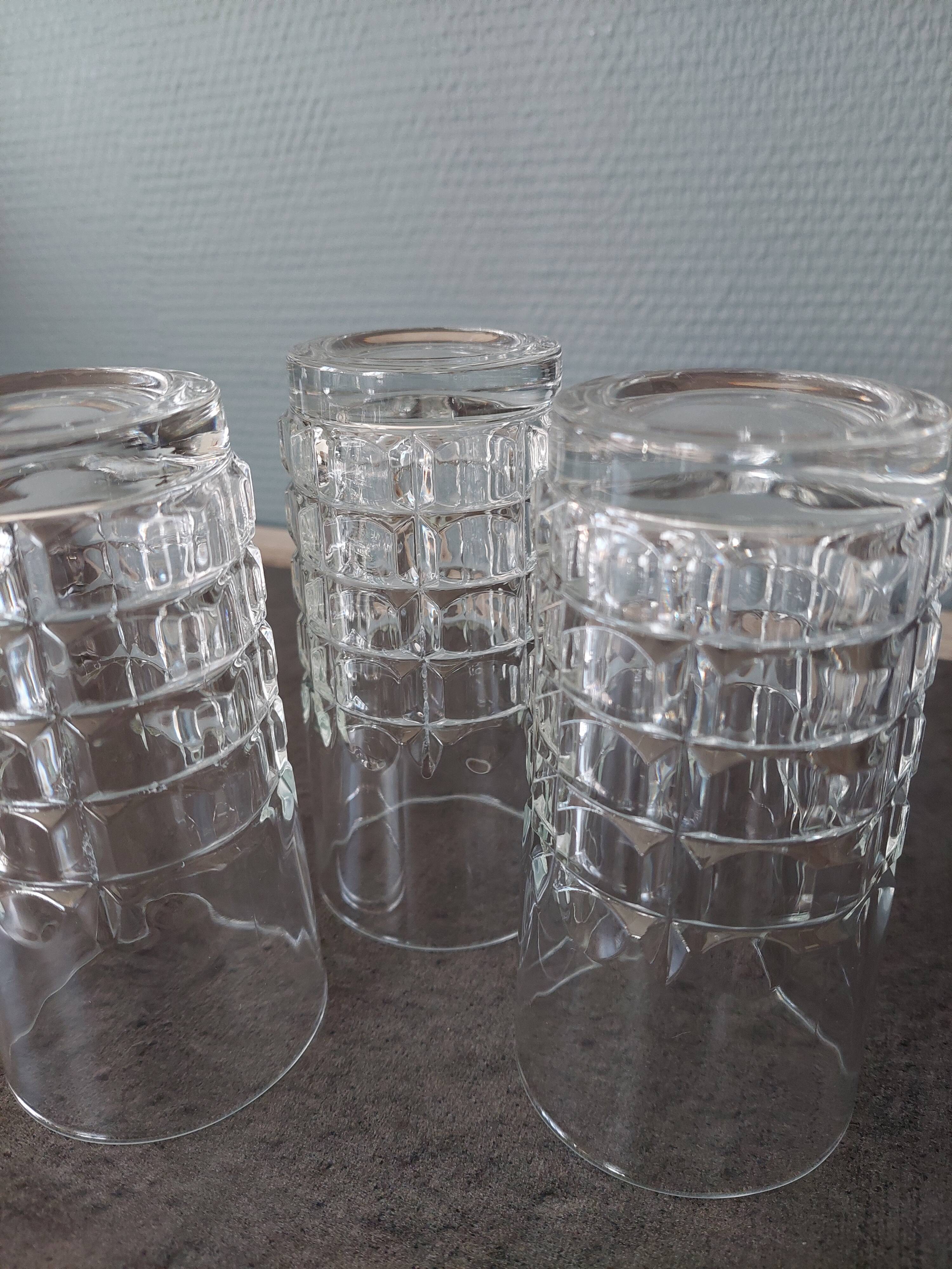Verres  à eau vintage