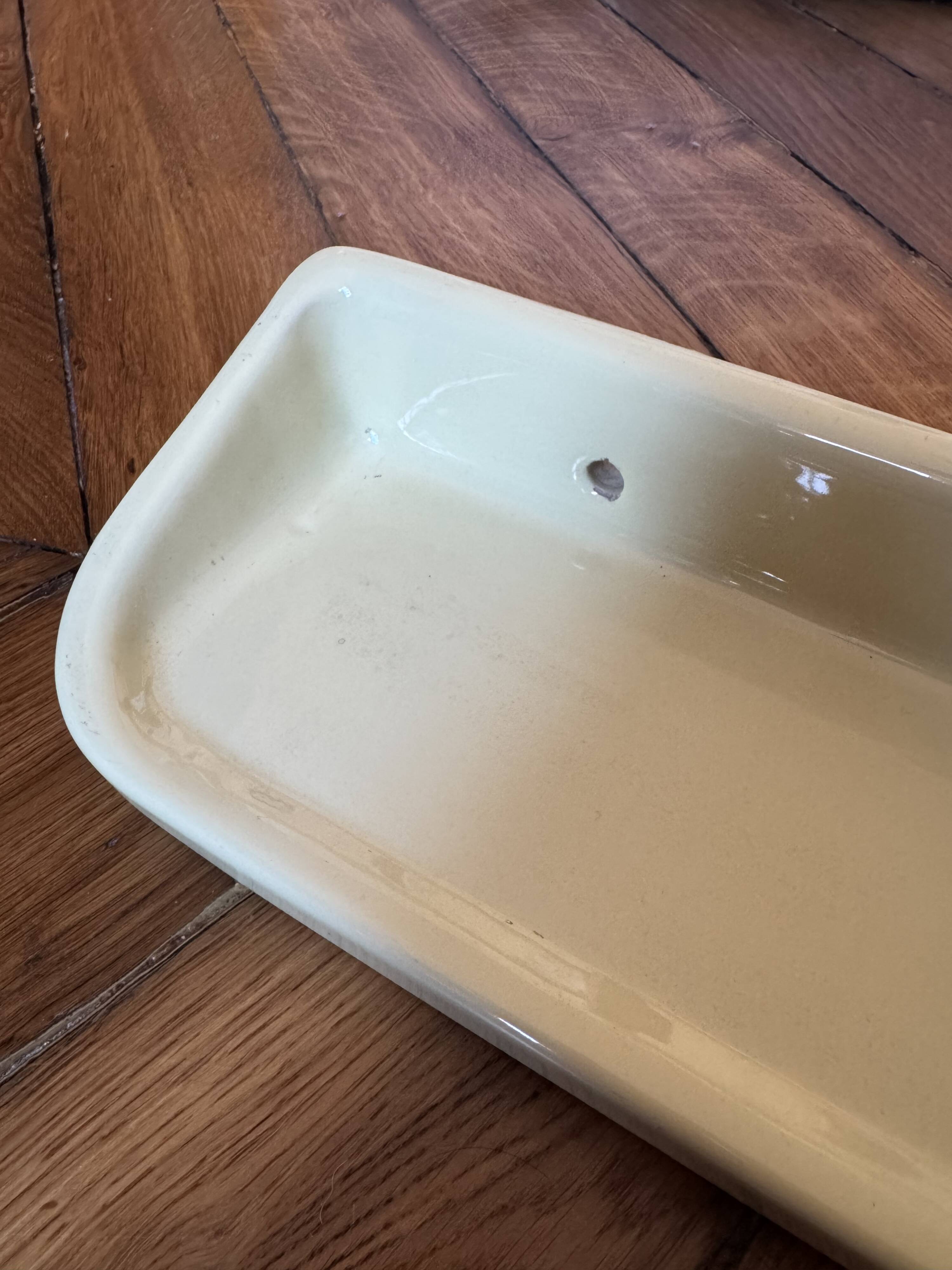 Antique earthenware bathroom wall shelf