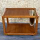 60s 70s teak table side table newspaper stand Danish Design Denmark