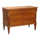 Commode Empire ancienne en noyer avec détails dorés, XIXe siècle