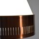 Scandinavian conic pendant lamp with copper detail