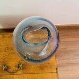 Vase en verre bullé