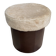 brown leatherette Pouf 1970s by VEB model 26W Raphael