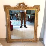 Louis XVI style and 19th century fireplace mirror