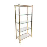 Kesterport Gold Polygonal Etagere Hollywood Regency Mid-century Display Unit 70s