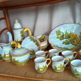 Castelli earthenware service, hand-painted and signed