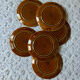 Set of 6 vintage Sarreguemines barbotine dessert plates