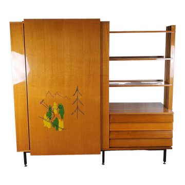 Buffet milanais en hêtre années 1950