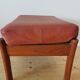Pair of Dyrlund leather footrest 60s leather