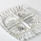 Mid-century Divided Serving Plate / Clear Appetizer Tray / Italy / 1970s