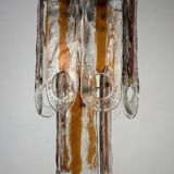 Italian Vintage Murano glass chandelier by Mazzega, model Occhio. Italy '70