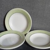 Six earthenware plates of SALINS service "ISERAN" 50s