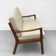 3-Seater Senator Sofa in Leather and Teak by Ole Wanscher for Cado, 1977