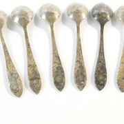 Set of mocha spoons, silver-plated brass, D. Fraget, Poland, 1950s