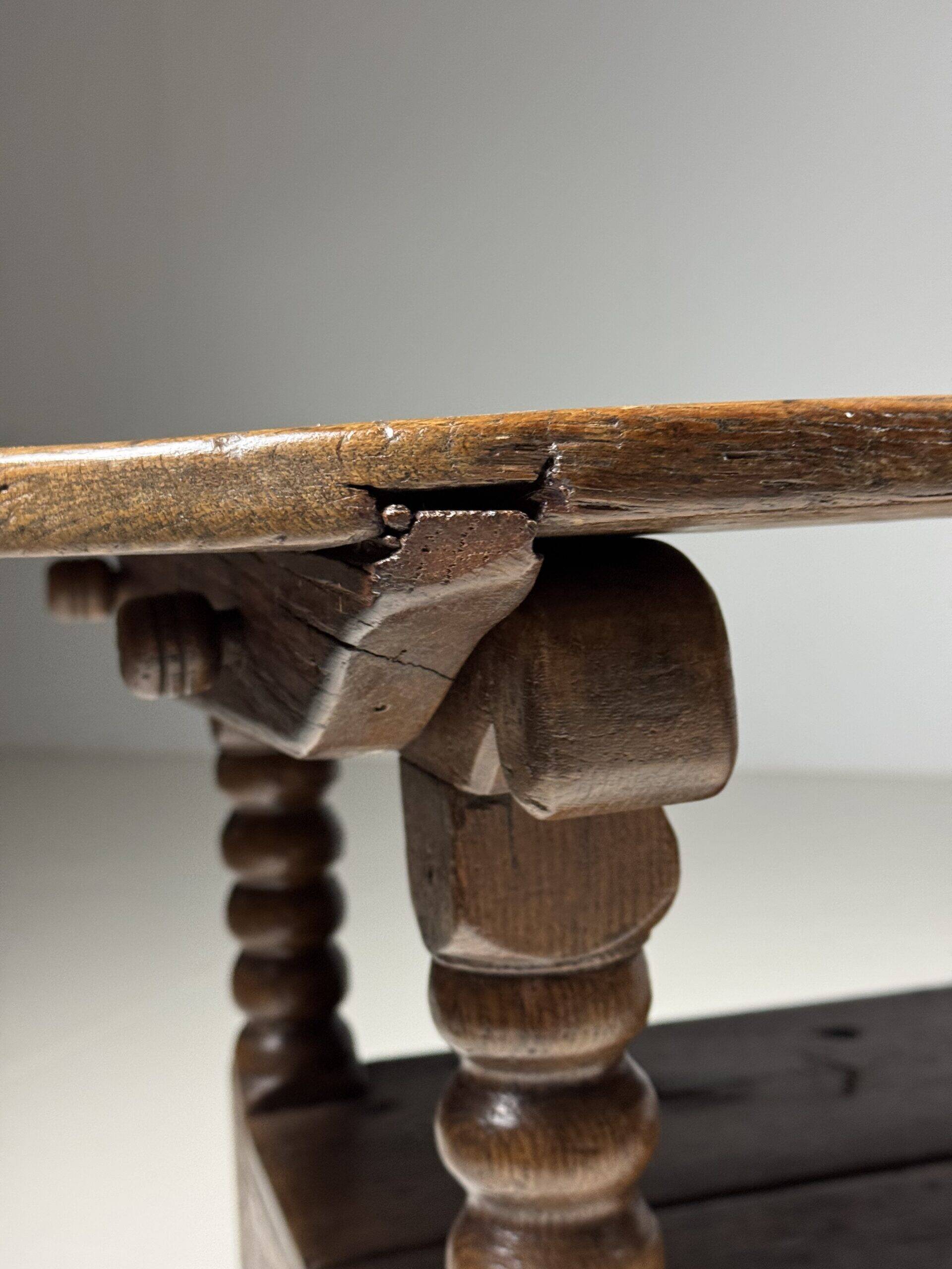 English monk chair table oak 18th century