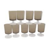 9 Luminarc amber glass wine glasses