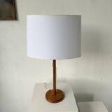 Lampe de table bois chêne années 70