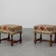 Early 20th Century Wood & Fabric footstool, France