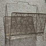 Gold metal magazine rack